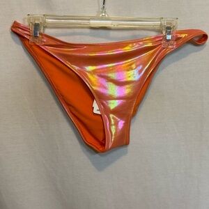 AA-546 Aerie NWT Cheeky Orange Summer Swim Bikini Bottoms Size‎ L